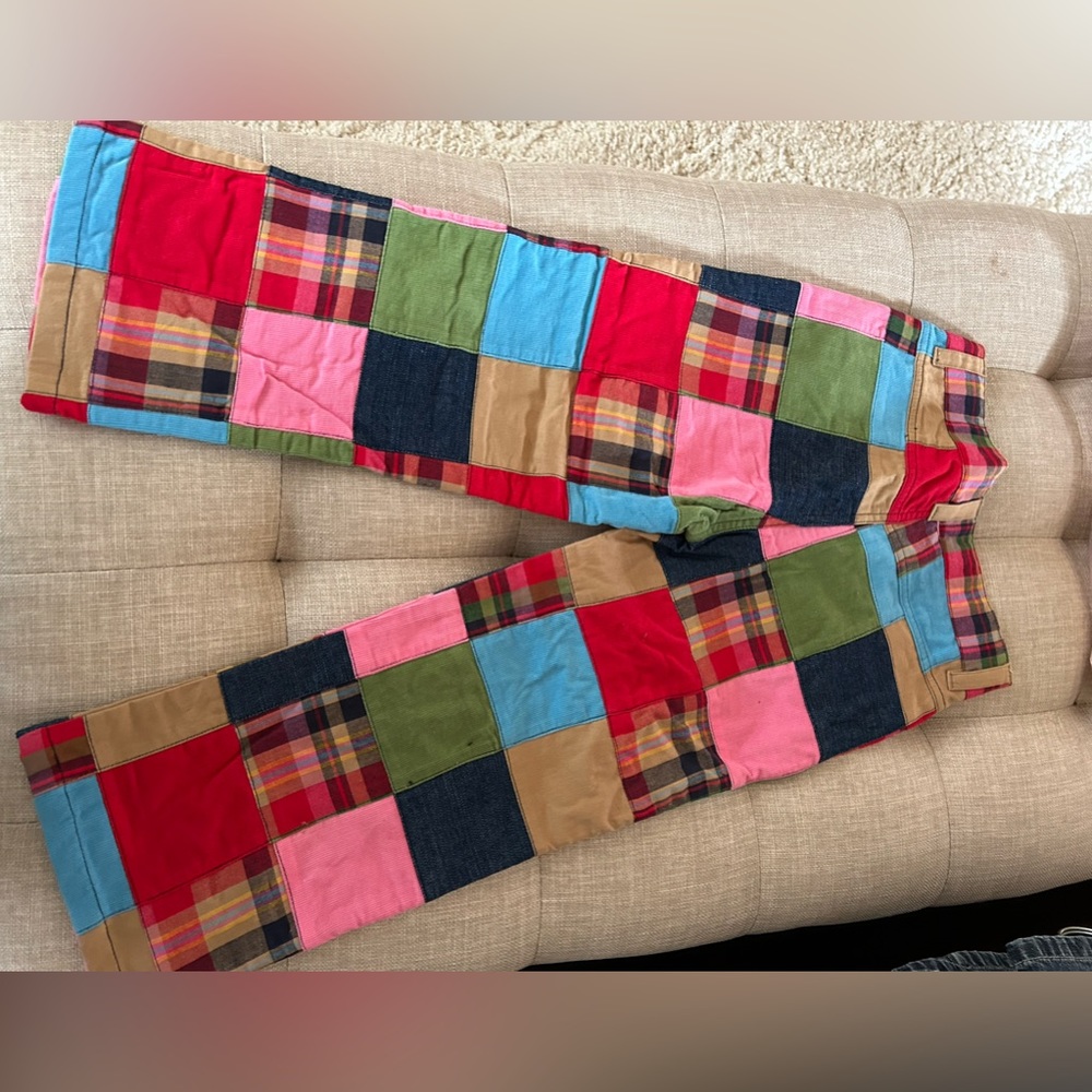 Patchwork corduroy girls size 7 pant